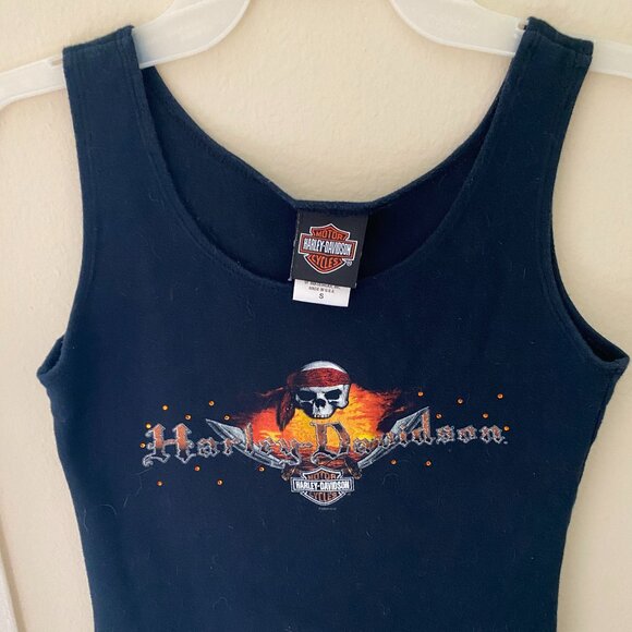 Harley Davidson Skull Crop top - Picture 2 of 2